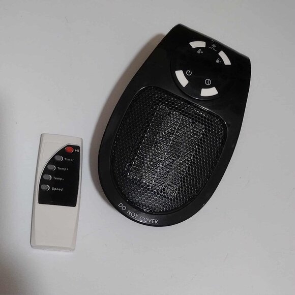 Nearly New Remote Control Black Dual Electric Heater Bundle - Picture 4 of 5